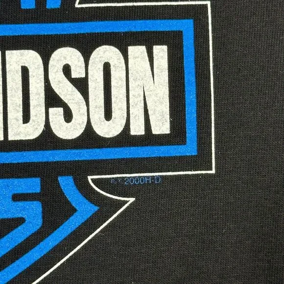 Harley Davidson Shirt Mens 2XL Black Eagle Dragon Motorcycle Big Moose Maine New - Picture 5 of 7